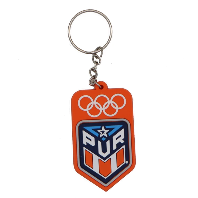 Customized Advertising Small Gifts PVC Keychain with Logo for Sports Tournaments