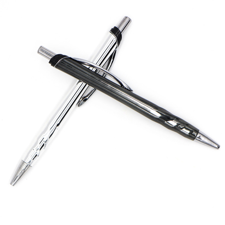 Wholesale Black/ white press metal ballpoint pen Supplier