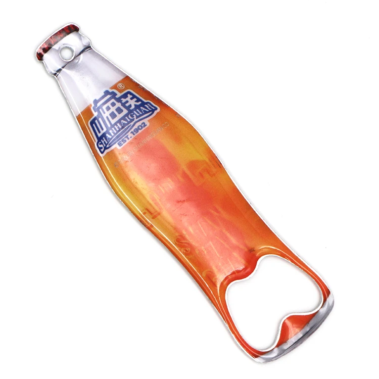 Beer shaped metal bottle opener