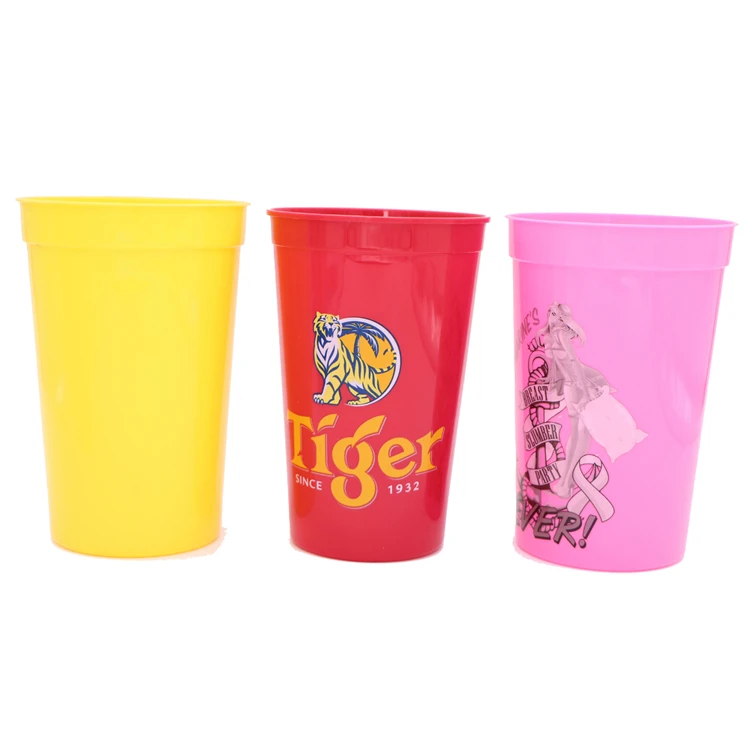 Giveaway Plastic Wide Mouth Juice Cup Promotion Gift Stack Set