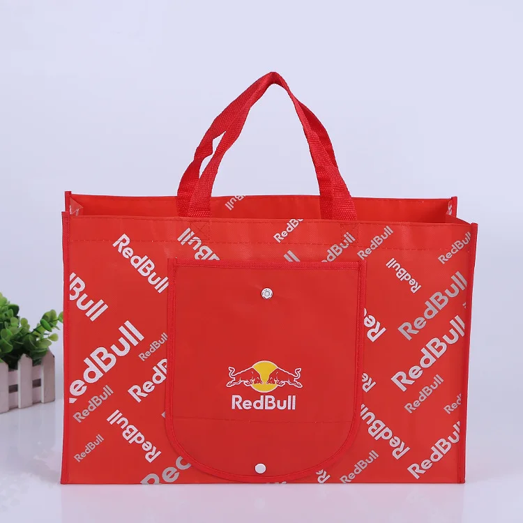 Custom thicken non-woven tote bags with logo for beverages