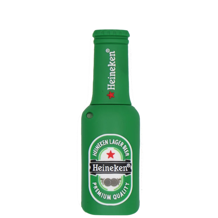 Beer bottle shape usb flash drive for advertising gift