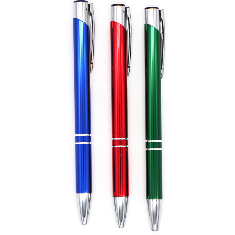 promotional retractable aluminum ballpoint pen with custom logo